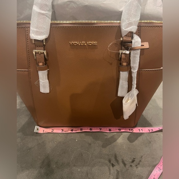 NWT Michael Kors brown leather tote - Picture 8 of 10